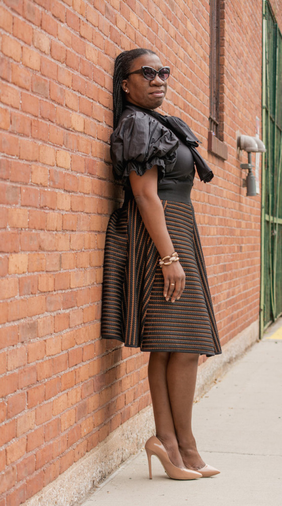 cream black polka dot dress Bubble Lori Harvey 25_under_dress_sale Size:IV